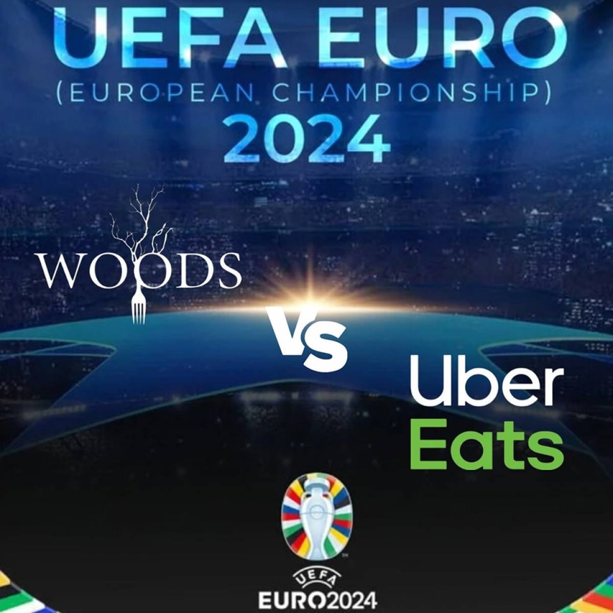 Commandez les plats de notre restaurants Woods pour l'Euro 2024 sur Uber Eats