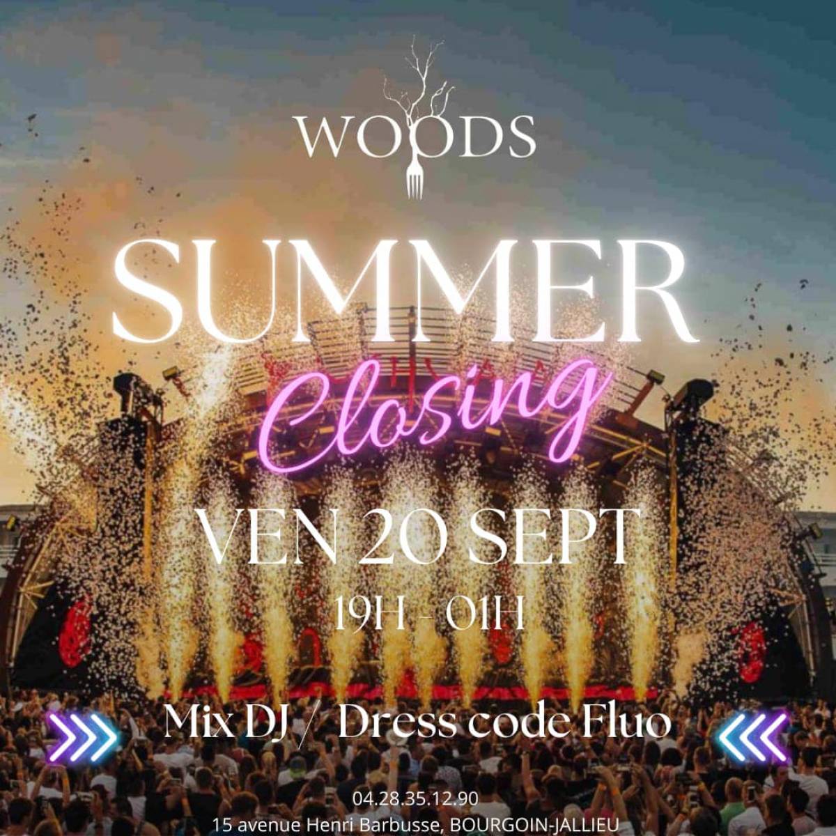  Soirée de rentrée au Woods : une nuit Ibiza inoubliable à Bourgoin-Jallieu