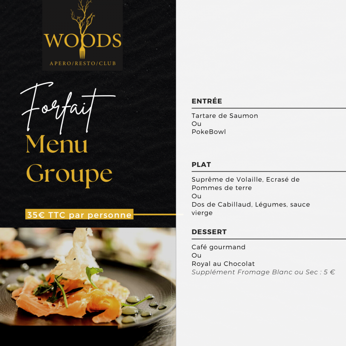 Menus pour groupe restaurant à Bourgoin Jallieu